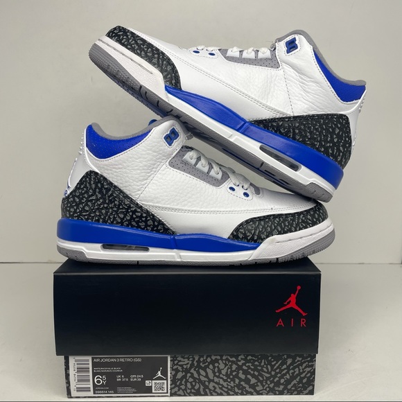 Jordan Shoes - Nike Air Jordan 3 Retro GS “Racer Blue” NEW